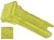 Signal Light Lens Yellow Square 14mm x 14mm Push-in Mounting