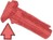 Einsteckfassung rot pfeilfoermig 16x17.8mm