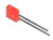 LED diffus rot 2.5x7.5mm flach anreihbar