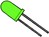 5mm 12V LED diffus gruen 20mcd 60° mit Vorwiderstand Typ HLM