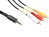 Video/Audio-Adapterkabel 4-pol. Klinkenstecker > 3x Cinch Stecke