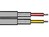 Stereokabel flach 2x0.08mm2 grau