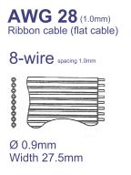 Flachbandkabel AWG28 26-adrig RM=1mm 30m-Rolle