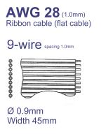 Flachbandkabel AWG28 44-adrig RM=1mm 30m-Rolle
