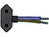 Netzkabel Tdf 2x0.75mm2  2m schwarz Typ11 > offen