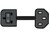 Mains Cable 3x0.75mm2 Black 2m British Plug BS1363 to IEC60320-C