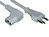 Mains Cable 3x0.75mm2 Grey 3m T12/IEC60320-C13 Angled