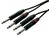 Stereokabel ZNK 1/4-SIAM, schwarz, 3 Meter, beidseitig 2 x NP2X-