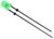3mm LED gruen 3.5V/20mA 525nm 14800mcd typ. glasklar 30°, Ro