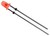 3mm LED rot 2.25V 20mA 629nm 1600mcd typ. glasklar 35 Grad, RoHS