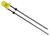 3mm LED gelb 2.25V 20mA 592nm 2200mcd typ. glasklar 35°, RoHS