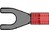 Cable Lug/Terminal Fork Form Suitable M4 Insulated with Crimp Te