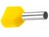 Doppel-Adernendh&uuml;lsen 2x1.0mm Isol Gelb 100Stk.