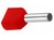 Doppel-Adernendh&uuml;lsen 2x1.5mm Isol rot 100Stk.