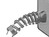 Knickschutz-Zugentlaster schwarz fuer Rundkabel < 9.1mm