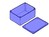 ABS Enclosure Blue with Internal Tracks for PCBs 150x75x47mm