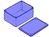 ABS Enclosure Blue with Internal Tracks for PCBs 184x124x50mm