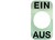 Schild EIN-AUS schwarz 16.5x28mm