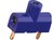2mm-Pruefbuchse Printmontage blau 6.3A 60VDC