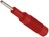 Uebergangsstecker rot 2mm-Stift -> 4mm-Buchse 6A 60VDC