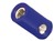 2.6mm-Bananen-Kupplung Schraubanschluss blau 6A 60VDC