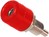 4mm-Einbau-Buchse mit Isolierkopf und -ring rot 16A 60VDC