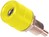 4mm-Einbau-Buchse mit Isolierkopf und -ring gelb 16A 60VDC