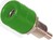 4mm-Einbau-Buchse mit Isolierkopf und -ring gruen 16A 60VDC