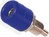 4mm-Einbau-Buchse mit Isolierkopf und -ring blau