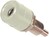 4mm-Einbau-Buchse mit Isolierkopf und -ring weiss 16A 60VDC