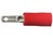 Flachsteckzunge 2.8x0.8mm rot zum Pressen mit Vorisolierung