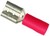 Flachsteckhuelse 6.3x0.8mm rot zum Pressen mit Vorisolierung