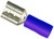 Flachsteckhuelse 6.3x0.8mm blau zum Pressen mit Vorisolierung