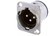 3-Pole Male XLR Receptacle PCB Mount D Series NEUTRIK NC3MD-V