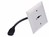 UP-Montageset EDIZIOdue weiss bestueckt mit 1xHDMI f/f Kabel