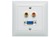 UP-Montageset EDIZIOdue weiss  1xVGA f/f + 2x Cinch (schwarz/rot