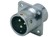 Einbaubuchse mit Flansch 4-Pol male 200VAC 5A IP67 WEIPU Serie S