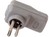 Winkel-Lautsprecher-Stecker 2-pol grau 90o-Winkel Loetanschluss