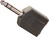 Y-Adapter Splitter 6.35mm Stereo Male Plug -> 2x 6.35mm Stereo F