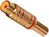 Cinch-Kabelbuchse rot Metall vergoldet 5.5mm-Kabelauslass