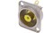 Cinch (RCA) Einbaubuchse D-Serie Nickel gelb Contrik NF2D4