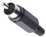 Cinch-Kabelstecker schwarz Kunststoff 4mm-Kabelauslass RoHS-konf