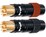 Profi Cinchstecker Paar=rot/schwarz NEUTRIK NF2C/2BL