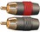 Cinch-Kabelstecker Paar=rot/schwarz NEUTRIK NF2CT/2