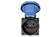 Netz-Einbausteckdose CH Typ13 2p+E 10A IP55 schwarz/hellblau