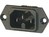 Heissgeraete-Chassisstecker 2p+E EN60320 C16