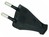 Netz-Stecker EURO 2pol 2.5A schwarz, 2-teilig