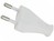 Netz-Stecker EURO 2pol 2.5A weiss