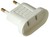 Netzadapter 2pol 2.5A Stecker=CH-Typ112 Buchse=USA weiss
