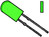 LED diffus gruen 2.5x5mm halbrund